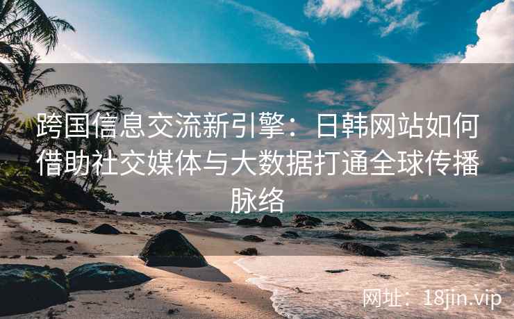 跨国信息交流新引擎：日韩网站如何借助社交媒体与大数据打通全球传播脉络