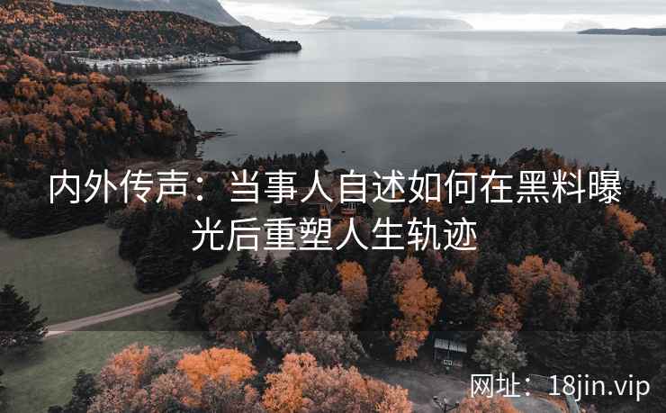 内外传声：当事人自述如何在黑料曝光后重塑人生轨迹