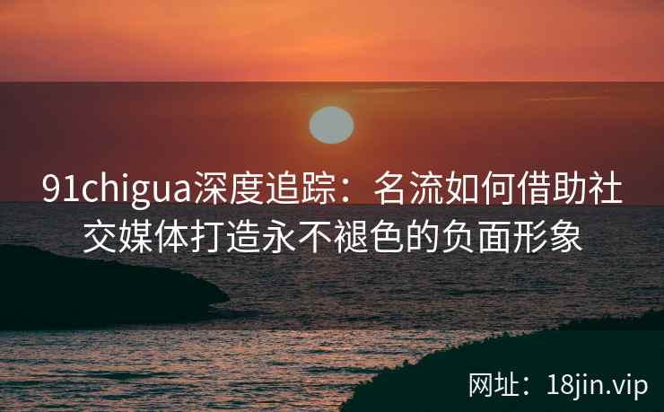 91chigua深度追踪：名流如何借助社交媒体打造永不褪色的负面形象