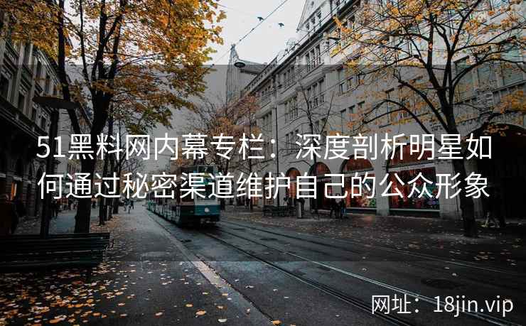 51黑料网内幕专栏：深度剖析明星如何通过秘密渠道维护自己的公众形象